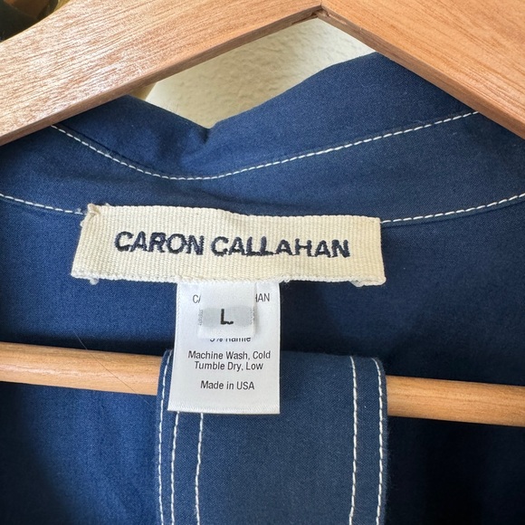 Caron Callahan "Farrah" blue jumpsuit size L - Picture 5 of 9